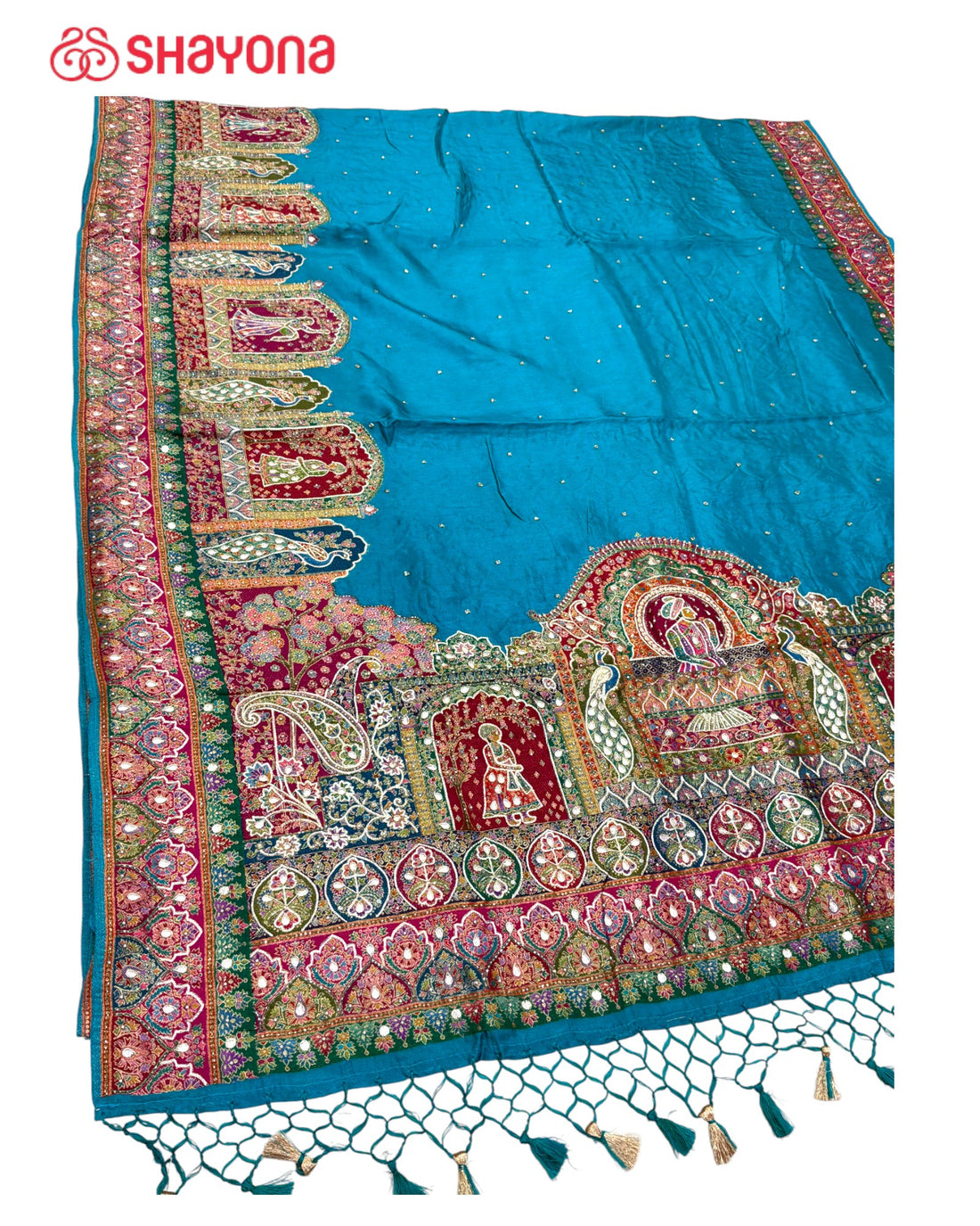 Tissue Pashmina Silk Saree