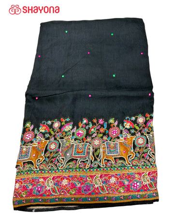 Tissue Pashmina Silk Saree