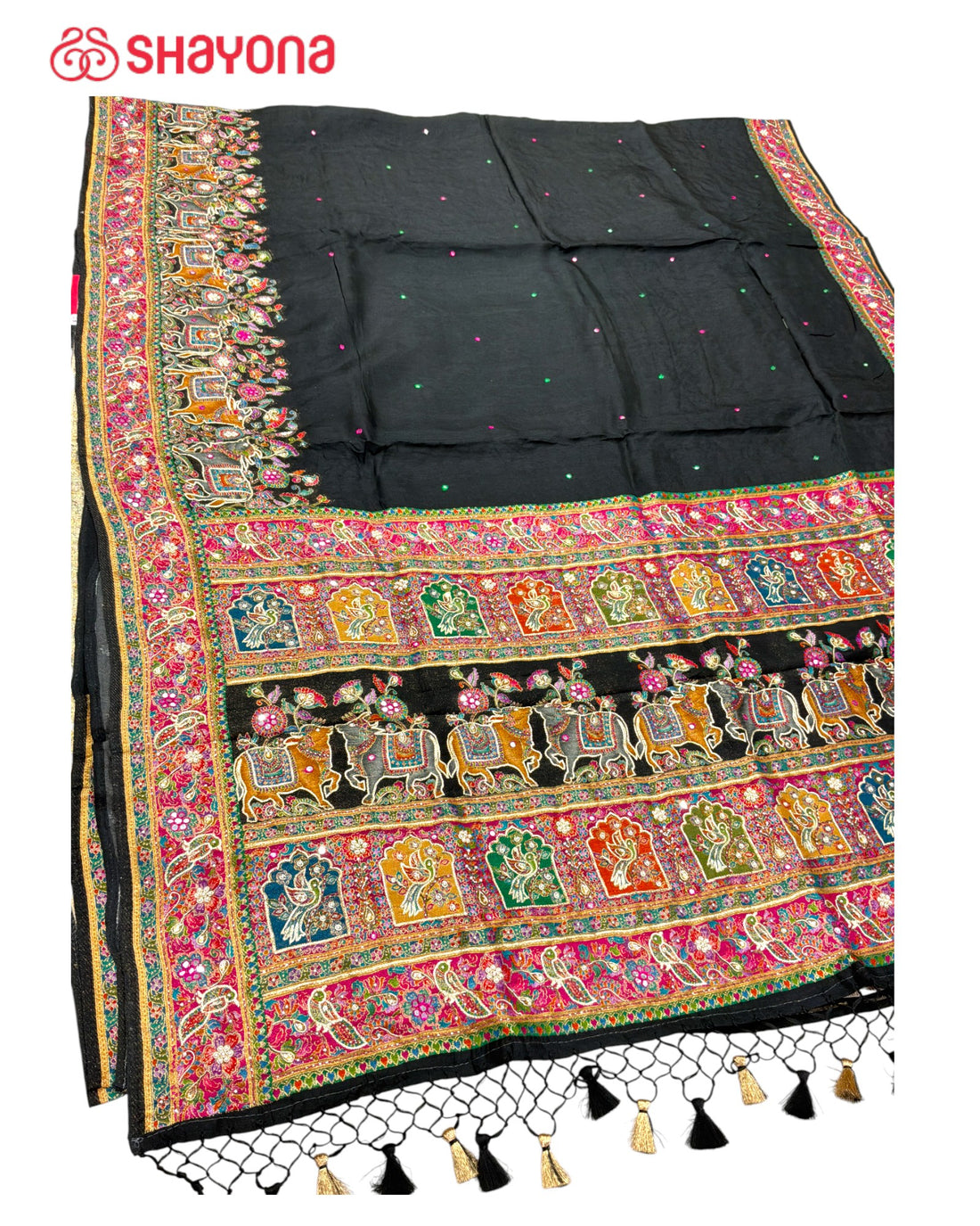 Tissue Pashmina Silk Saree