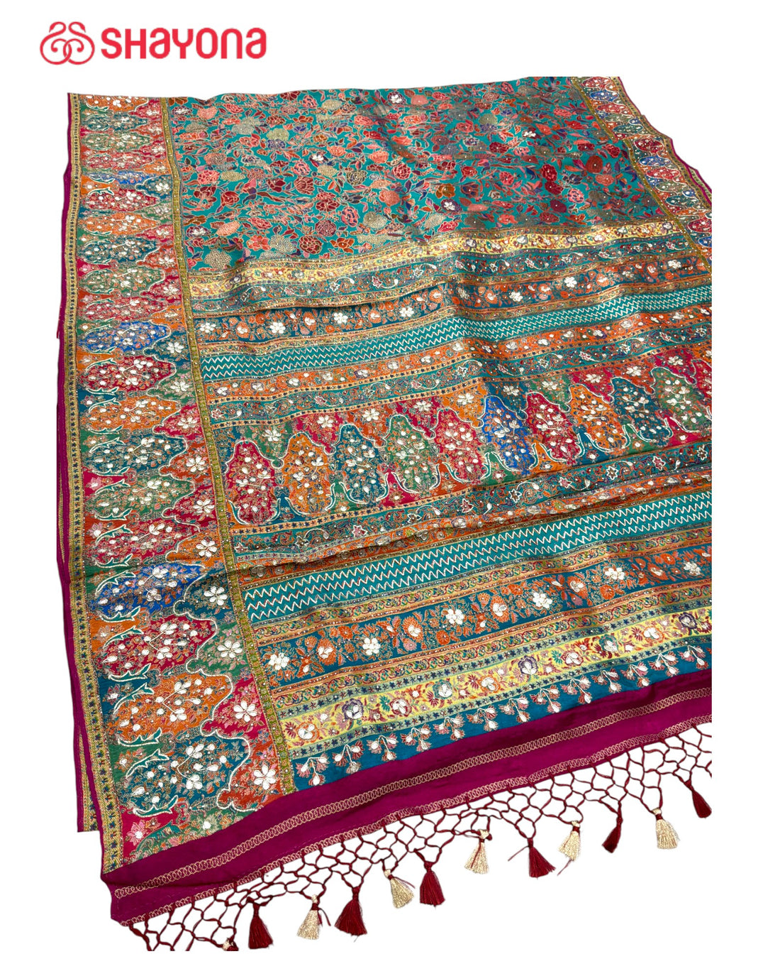 Tissue Pashmina Silk Saree