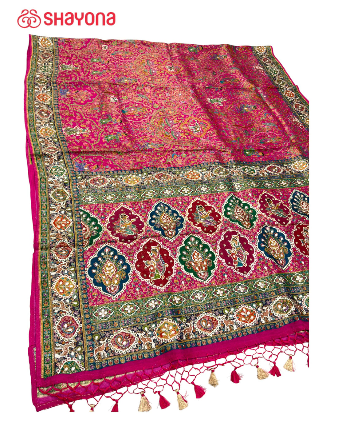 Tissue Pashmina Silk Saree