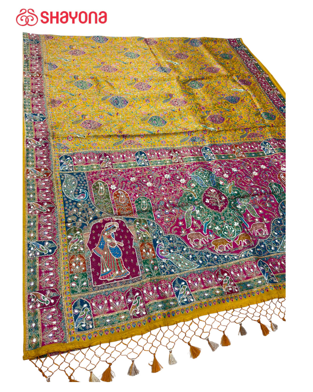 Tissue Pashmina Silk Saree