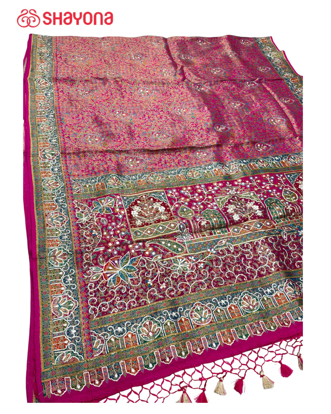 Tissue Pashmina Silk Saree