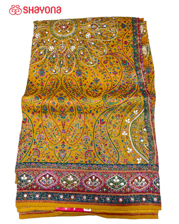 Tissue Pashmina Silk Saree