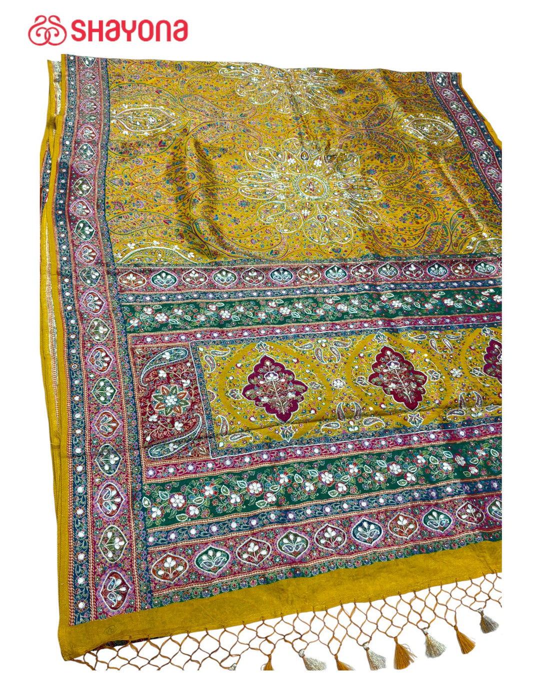 Tissue Pashmina Silk Saree