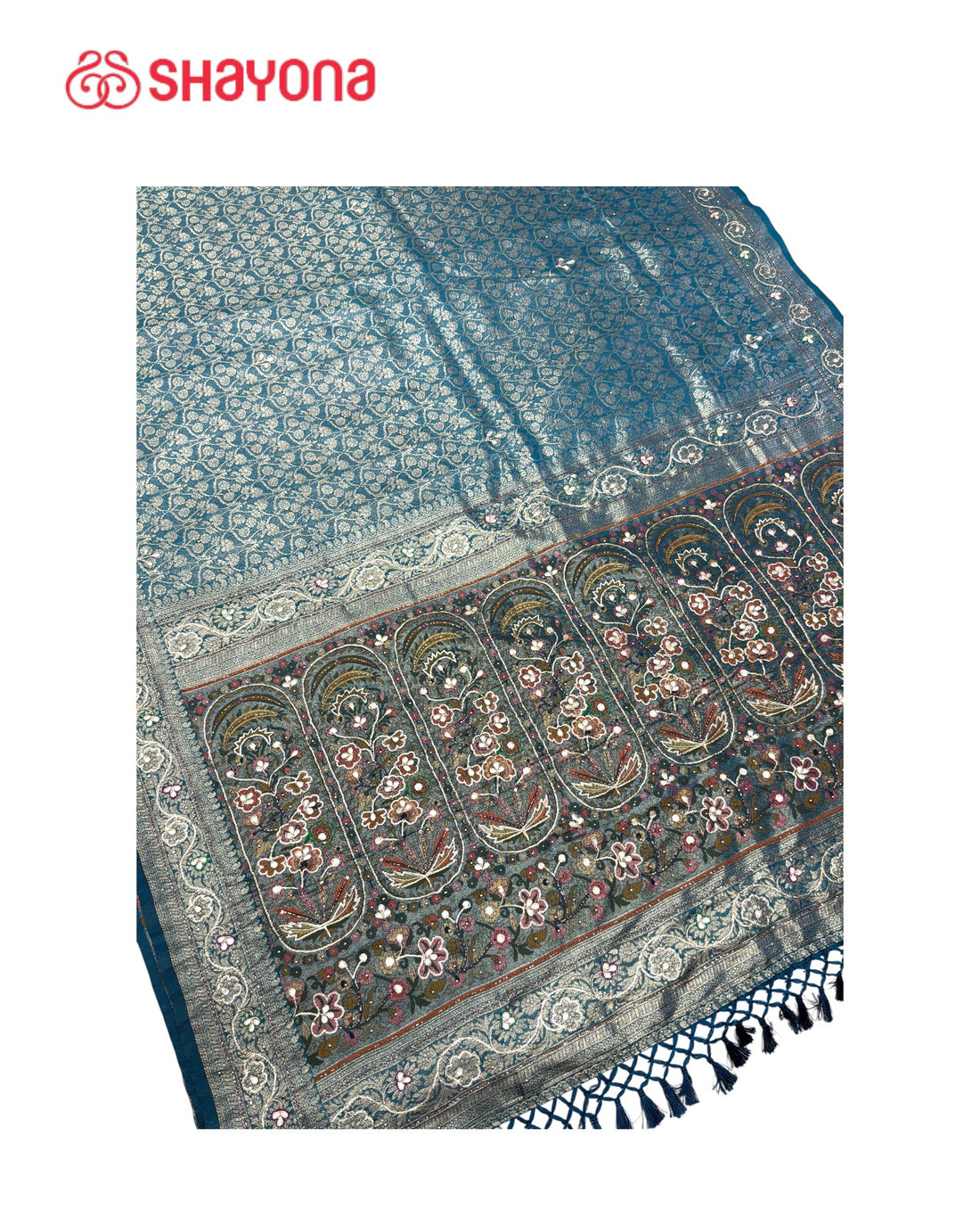 Soft Silk Saree with Handwork