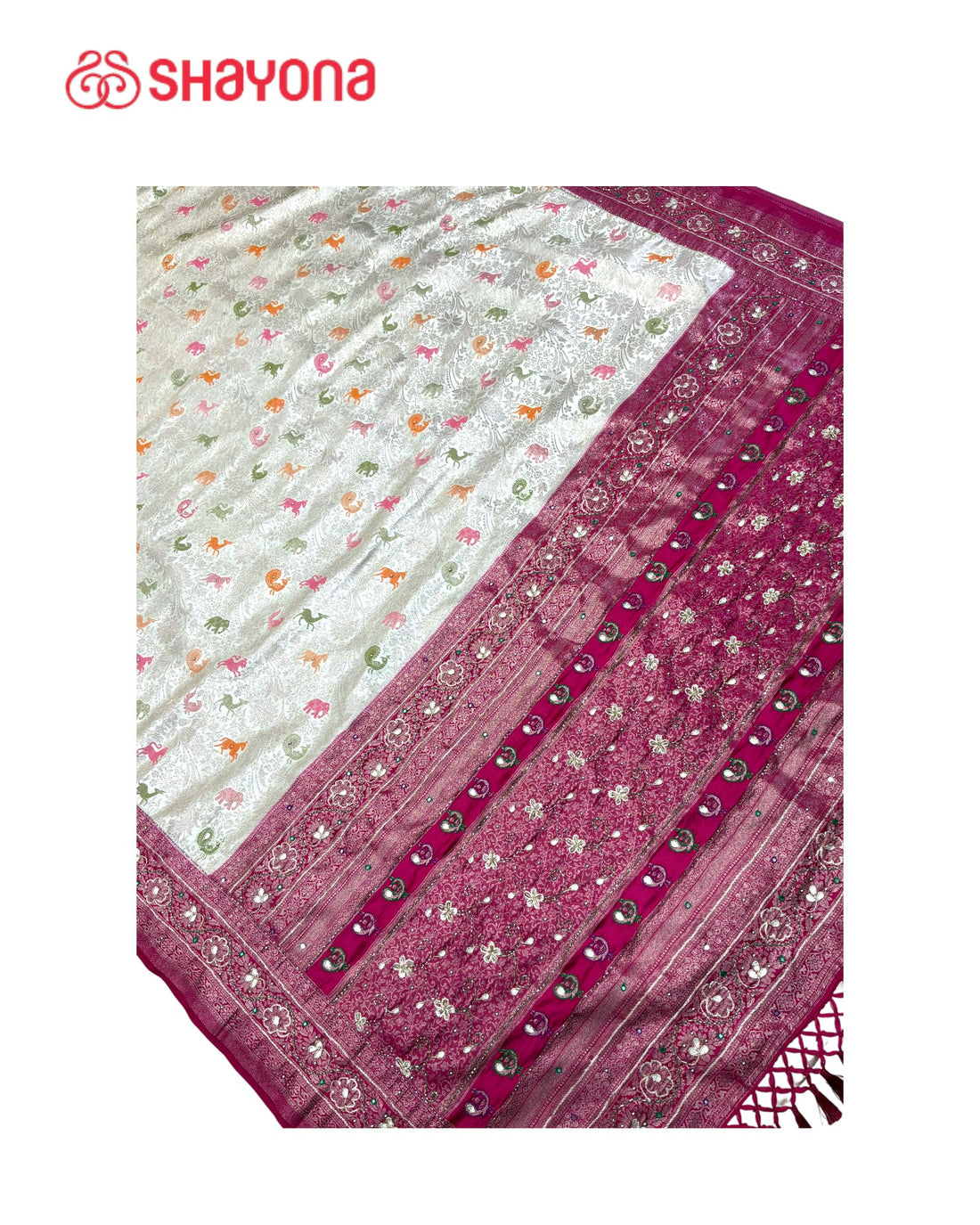 Soft Silk Saree with Handwork