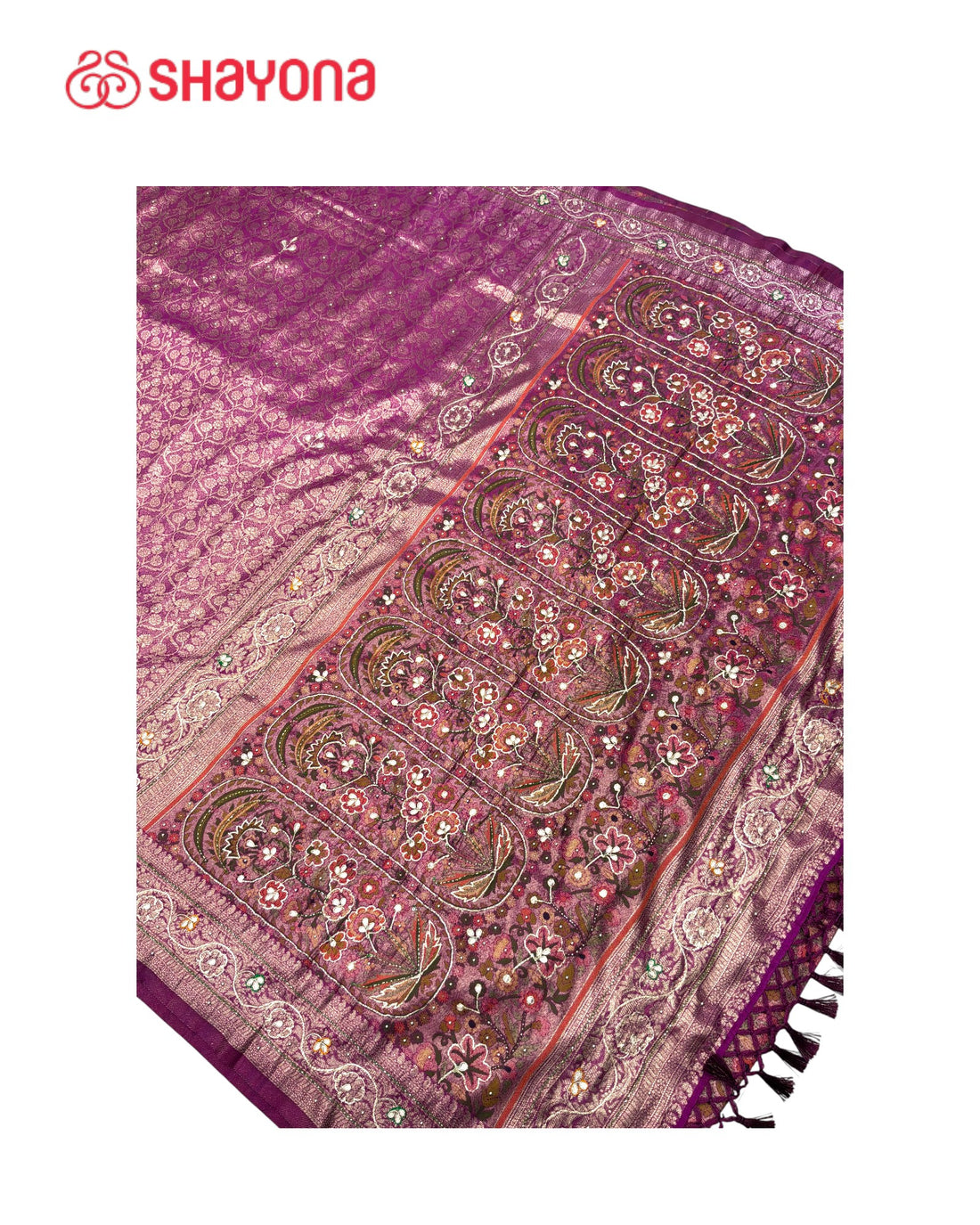 Soft Silk Saree with Handwork