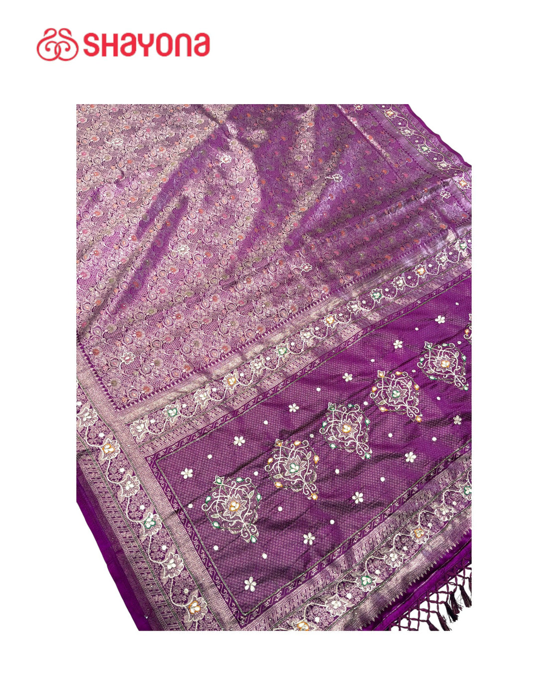 Soft Silk Saree with Handwork