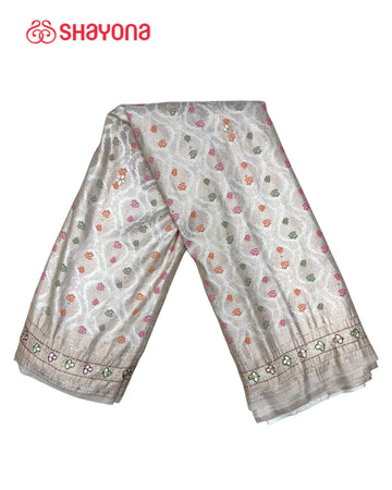 Soft Silk Saree with Handwork