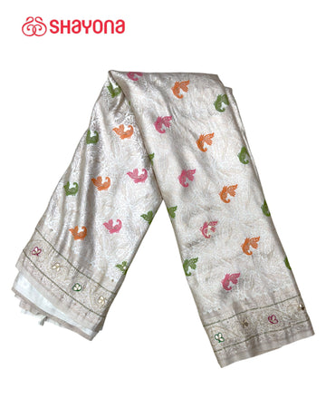 Soft Silk Saree with Handwork