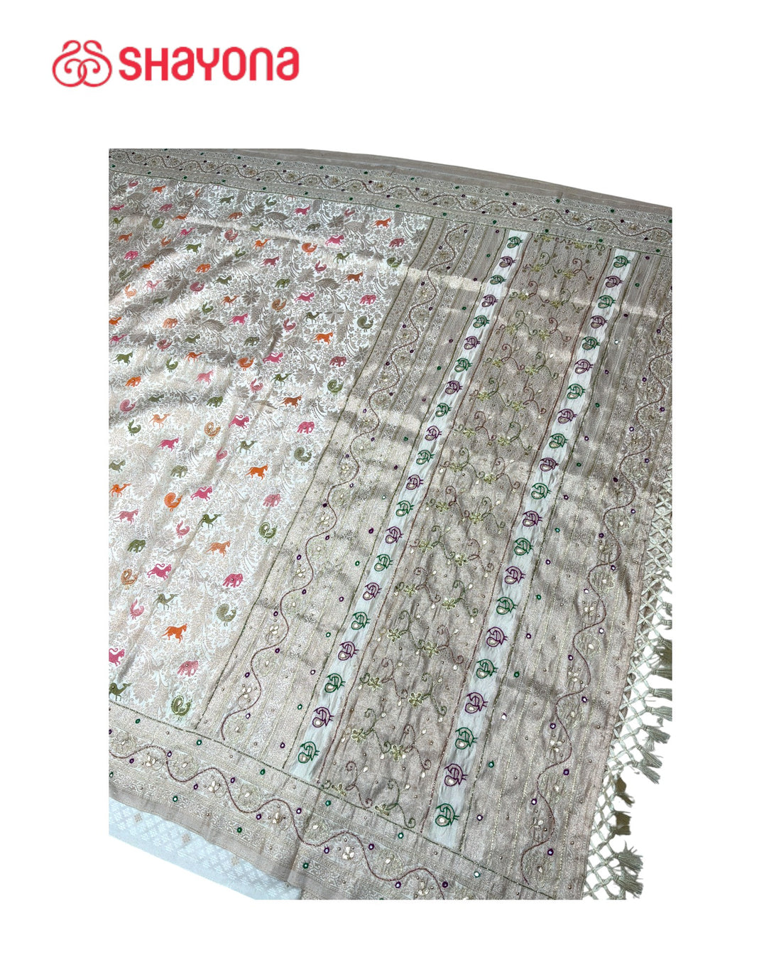 Soft Silk Saree with Handwork