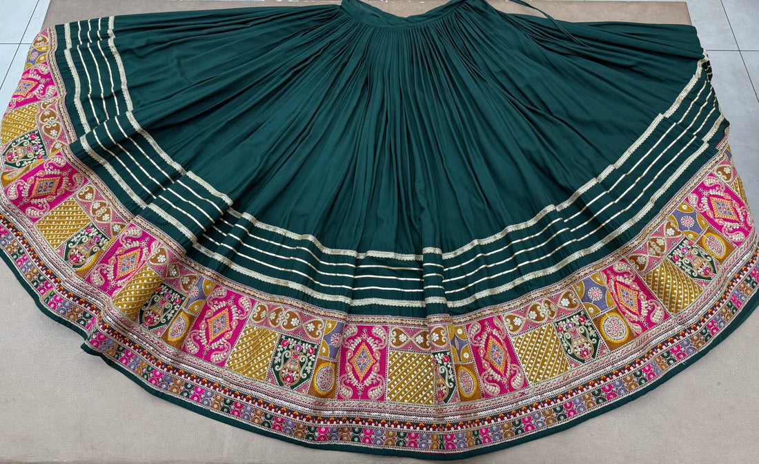 BOTTLE GREEN CHANIYA CHOLI