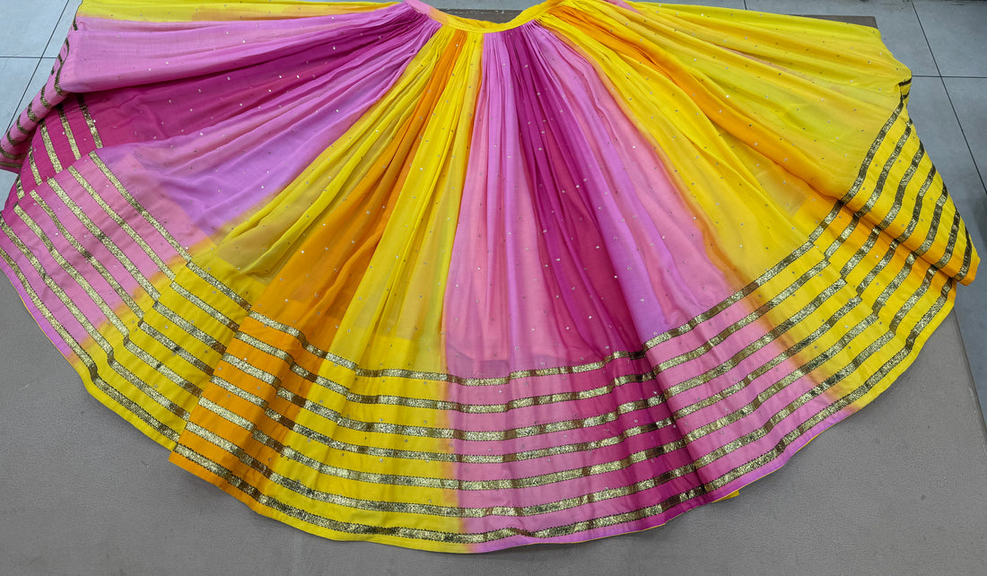 YELLOW-PINK CHANIYA CHOLI