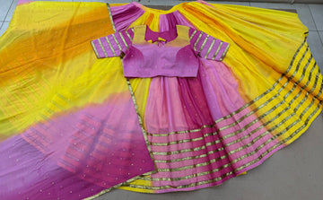 YELLOW-PINK CHANIYA CHOLI
