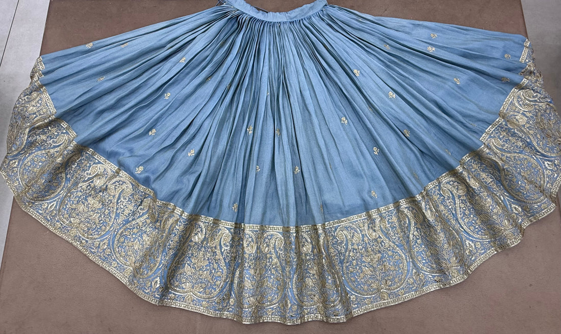 LIGHT BLUE - MAGENTA CHANIYA CHOLI