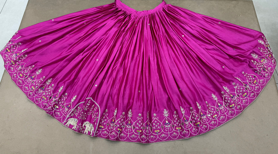 DARK VIOLET RED CHANIYA CHOLI
