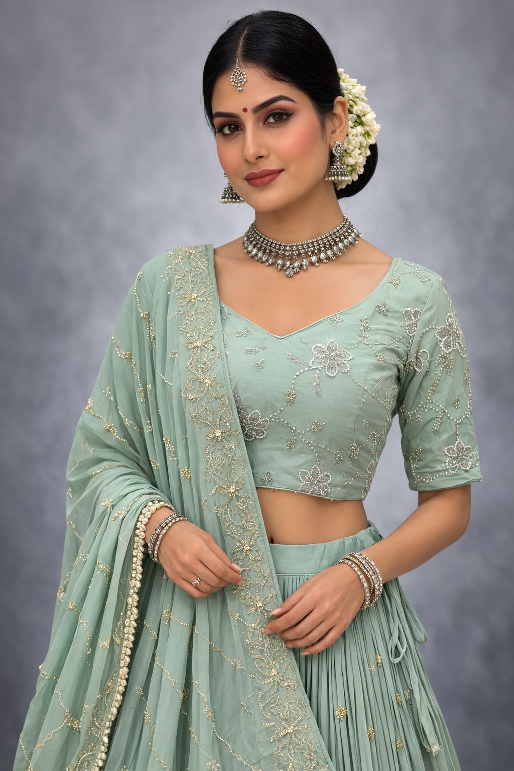AQUA CHANIYA CHOLI