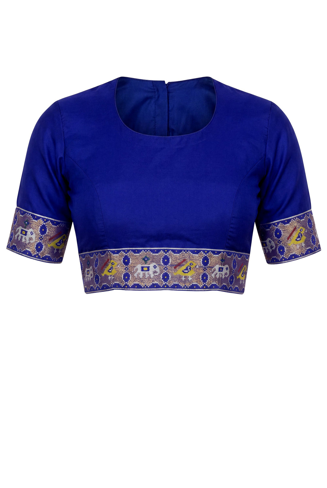 Navy Blue Art Silk Saree With Traditional Heritage Woven Border