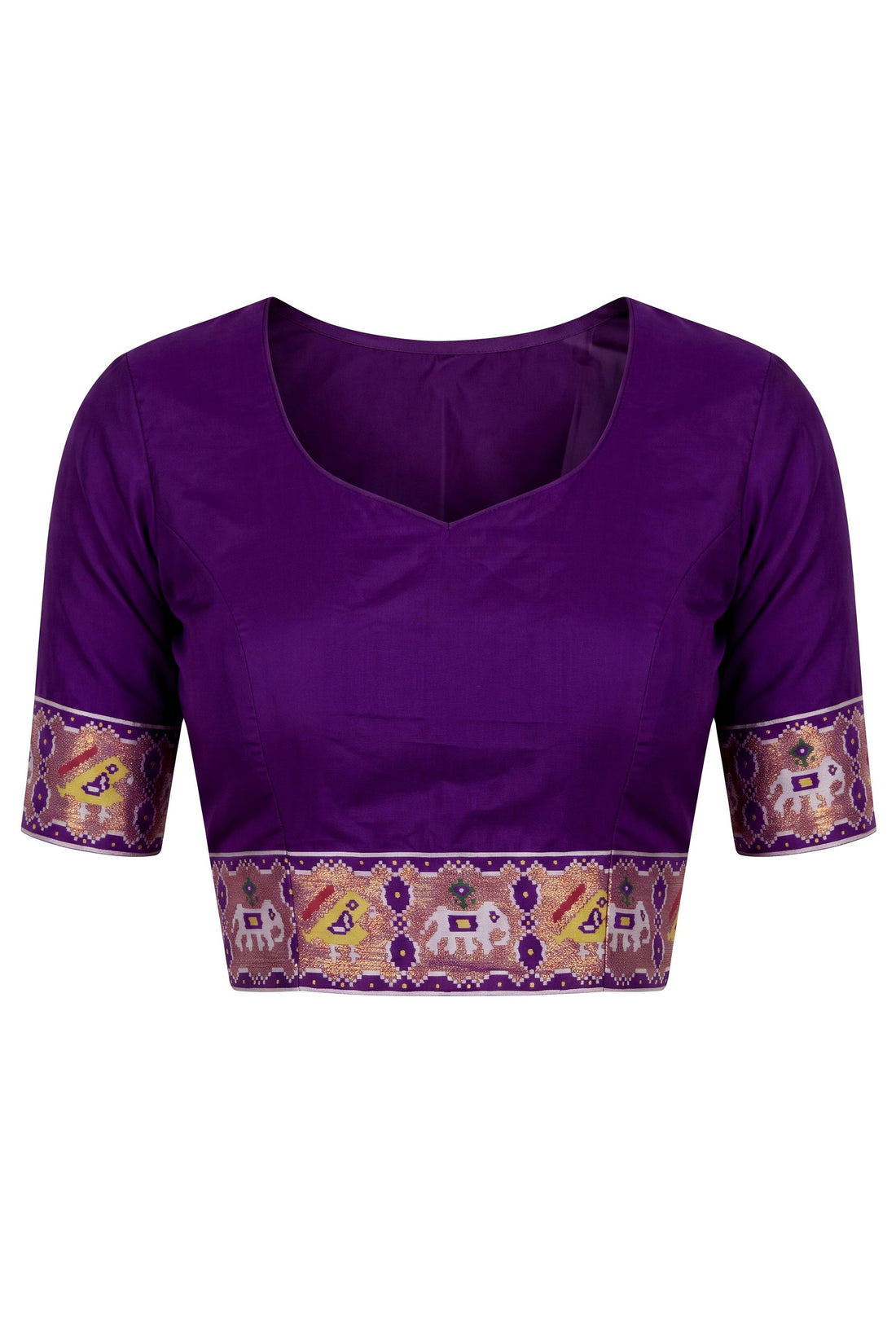 Royal Purple Art Silk Saree With Traditional Heritage Woven Border