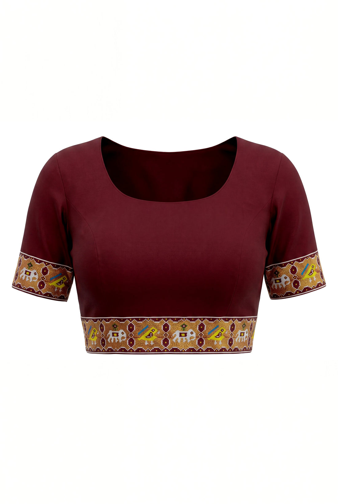 Maroon Art Silk Saree With Traditional Heritage Woven Border