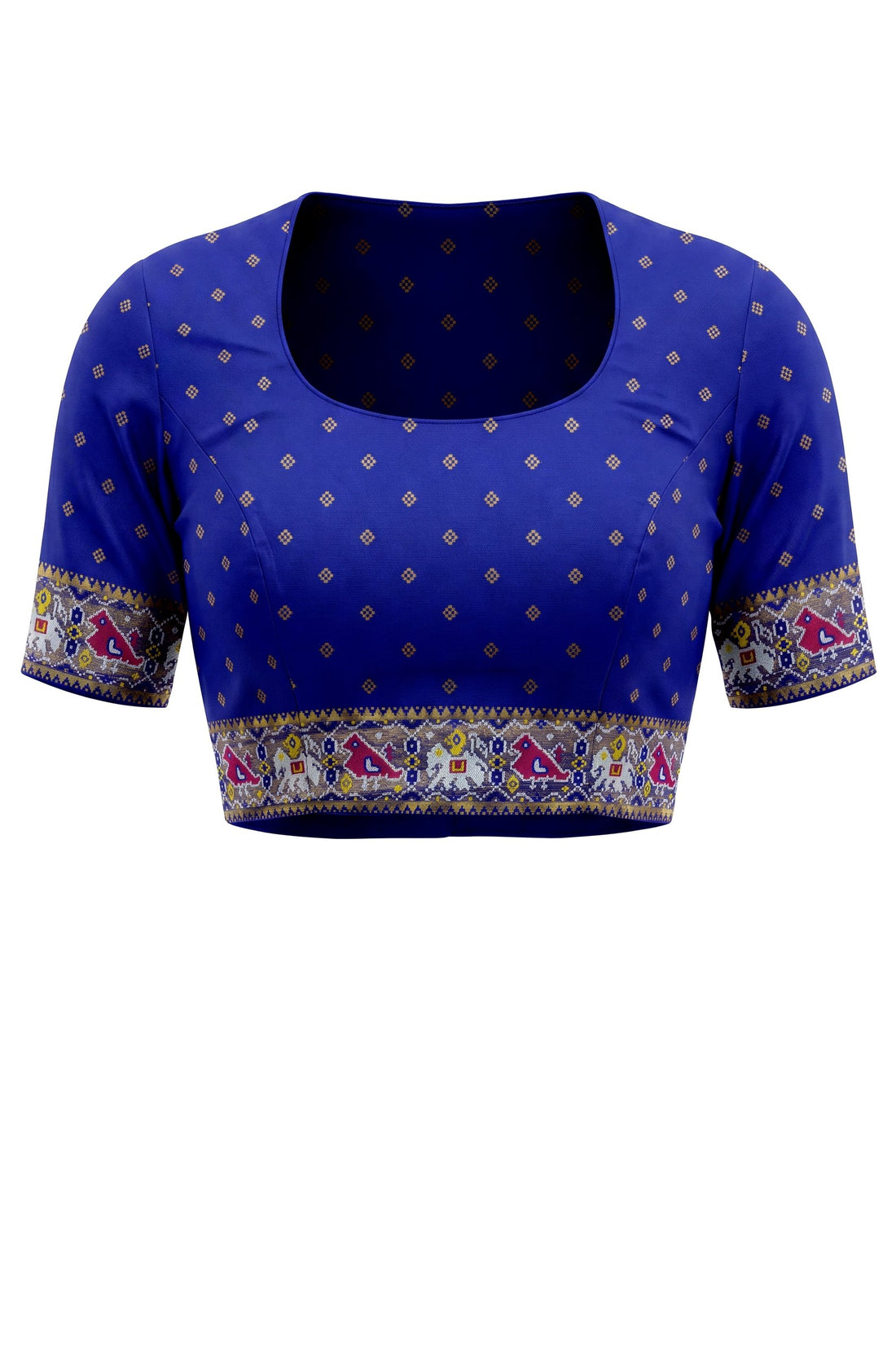 Royal Blue Patola Art Silk Saree With Heritage Woven Border & Traditional Designer Pallu